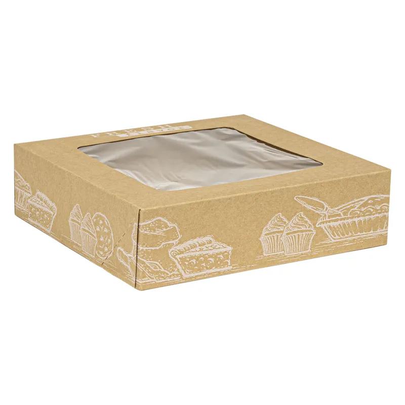 Pie Box 9X9X2.5 IN Kraft Fresh Flavor 100/Case