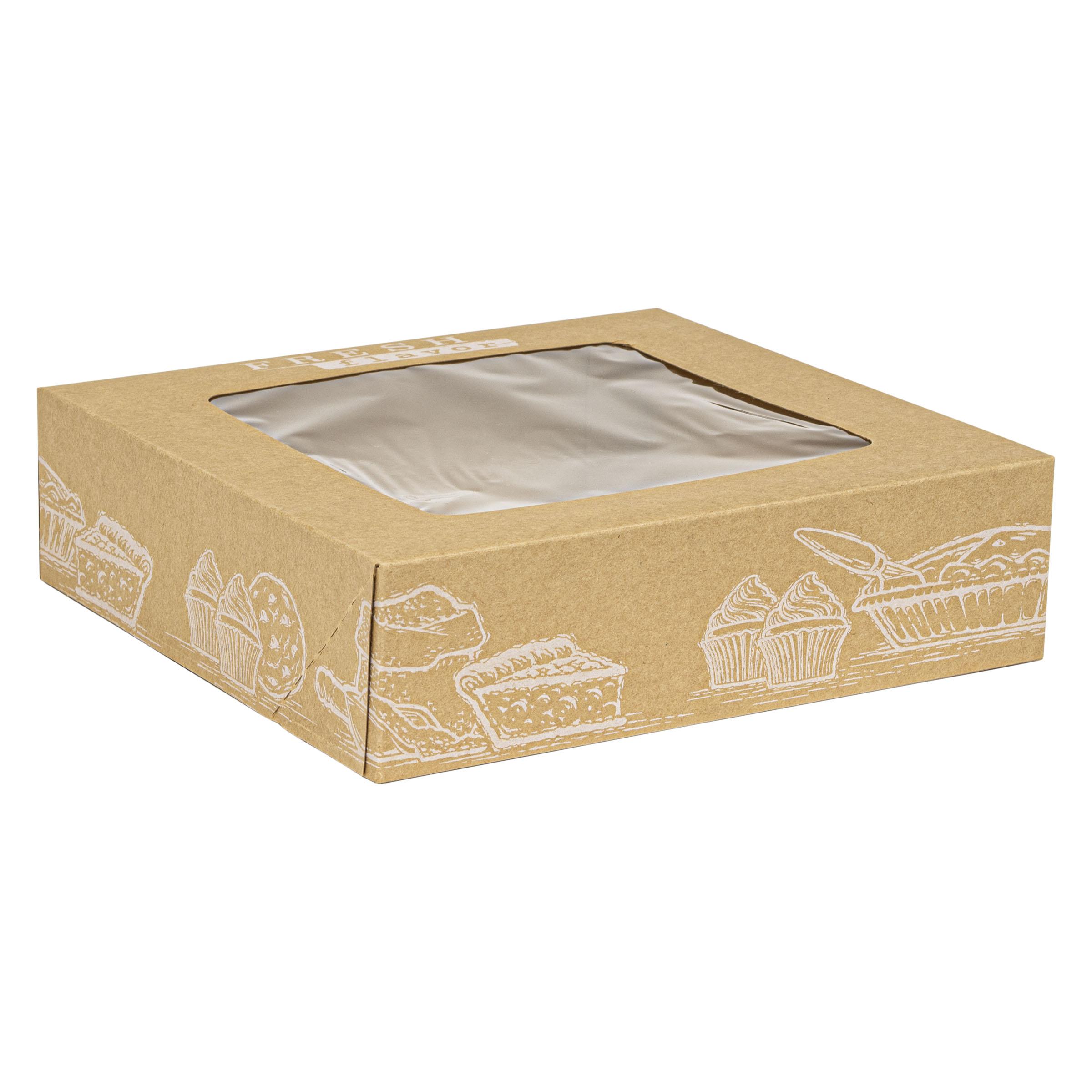 Pie Box 9X9X2.5 IN Kraft Fresh Flavor 100/Case