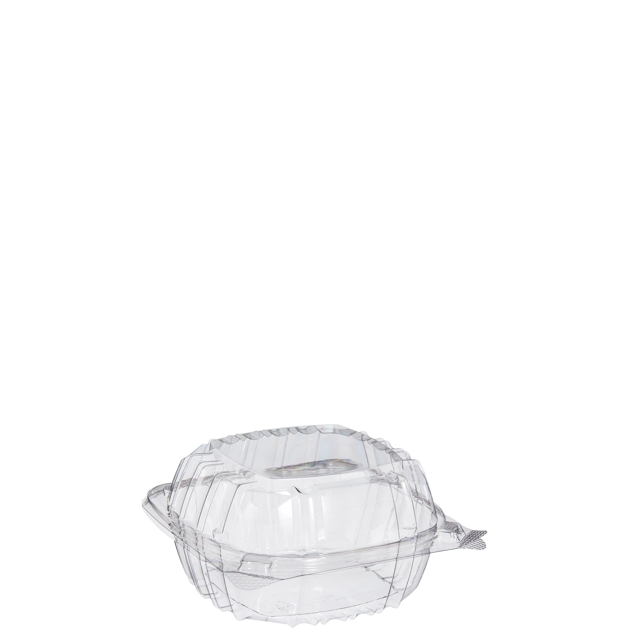 Dart® ClearSeal® Sandwich Take-Out Container 5.96X5.86X3.11 IN PET Clear 125 Count/Pack 4 Packs/Case 500 Count/Case