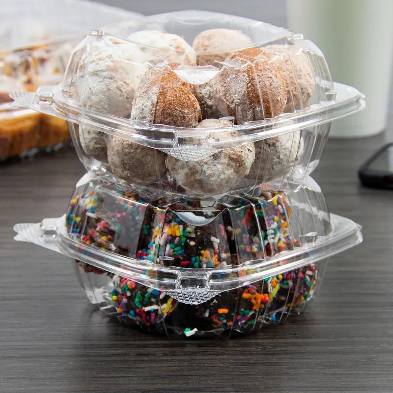 Dart® ClearSeal® Sandwich Take-Out Container 5.96X5.86X3.11 IN PET Clear 125 Count/Pack 4 Packs/Case 500 Count/Case