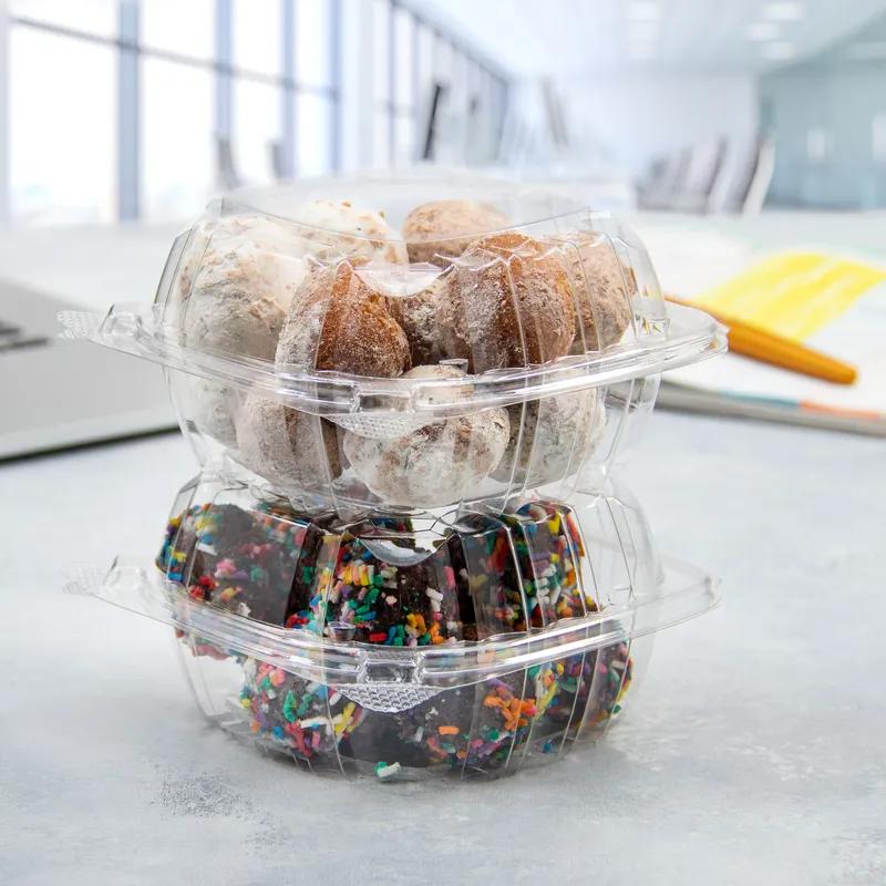 Dart® ClearSeal® Sandwich Take-Out Container 5.96X5.86X3.11 IN PET Clear 125 Count/Pack 4 Packs/Case 500 Count/Case