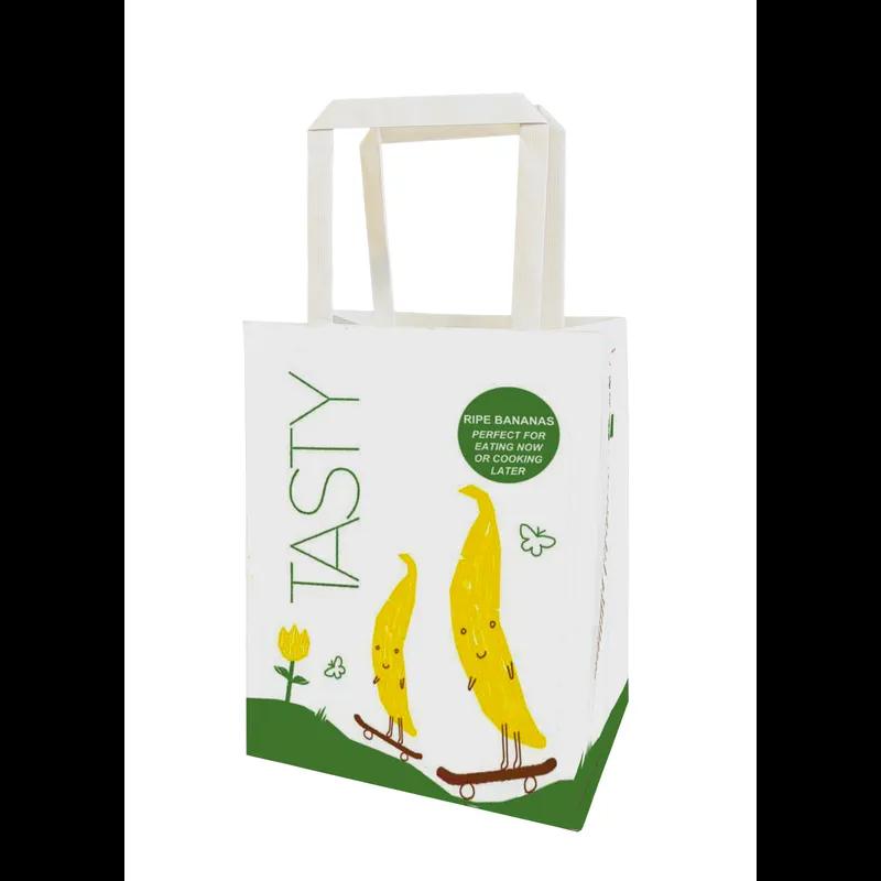 Home-Toter® Banana Bag Paper White Yellow Tote 500/Case