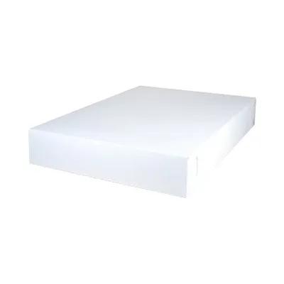 Cake Box 10X10X3 IN Corrugated Paperboard White Kraft Square 50/Case