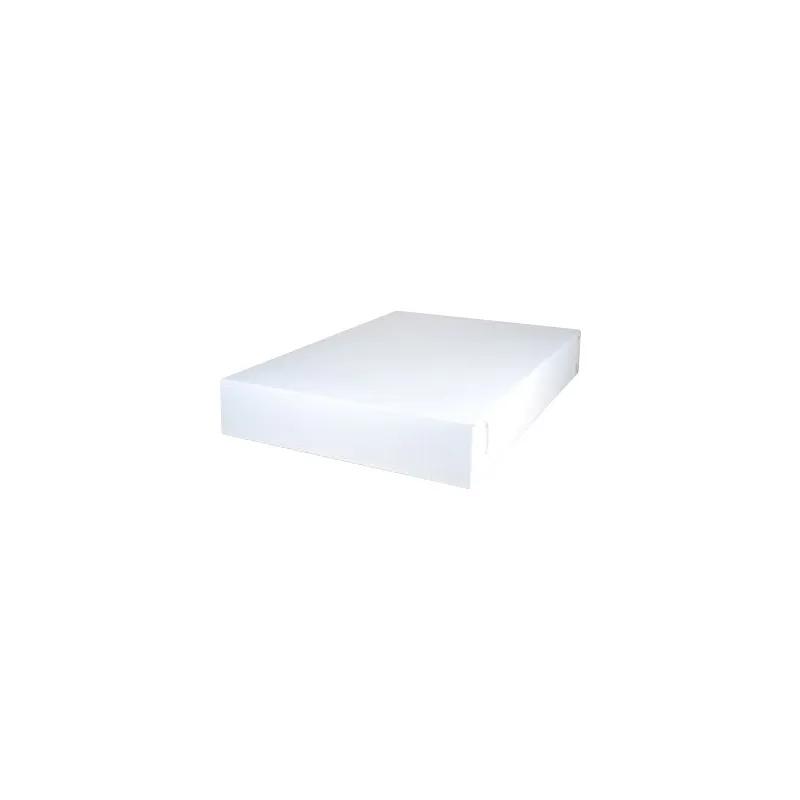 Cake Box 10X10X3 IN Corrugated Paperboard White Kraft Square 50/Case