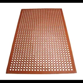 Protection Floor Mat 36X60X0.5 IN Red Rubber With Beveled Edging 1/Each