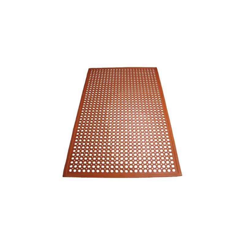 Protection Floor Mat 36X60X0.5 IN Red Rubber With Beveled Edging 1/Each