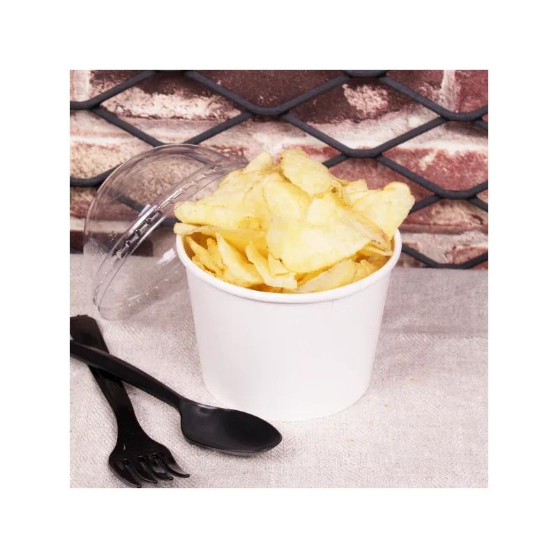 Karat® Food Container Base 12 OZ Double Wall Poly-Coated Paper White 1000/Case