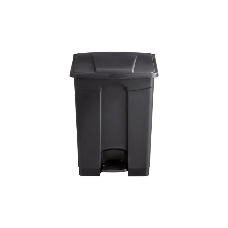 Trash Can 16.25X19.75X26.25 IN 17 GAL Black PP Step-On 1/Each