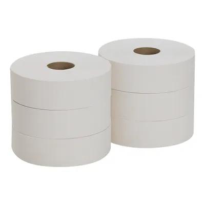 Pacific Blue Basic Toilet Paper & Tissue Roll 3.5IN X2000FT 2PLY White Jumbo (JRT) High Capacity 6 Rolls/Case
