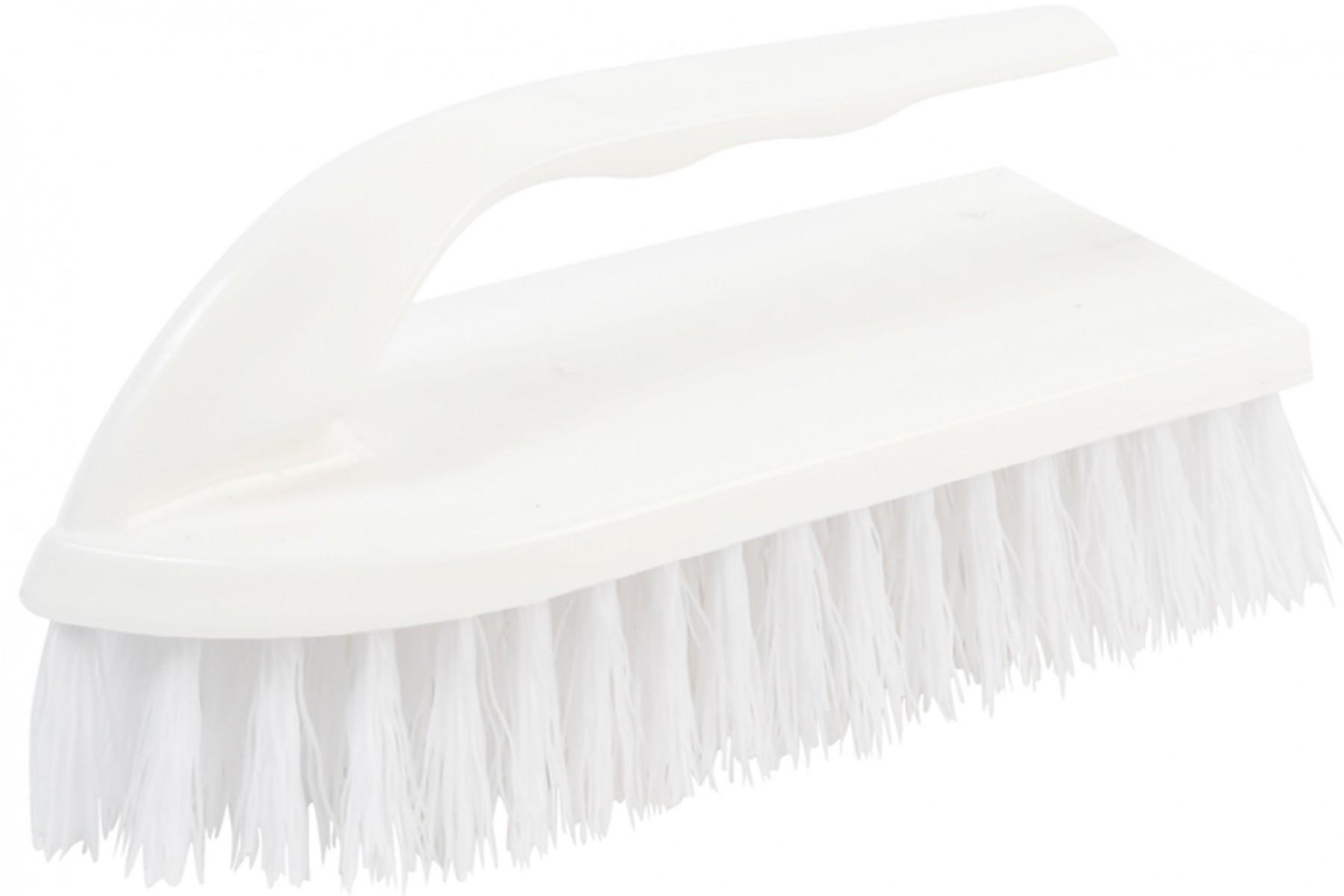 Scrub Brush Plastic White Iron Handle 1/Each