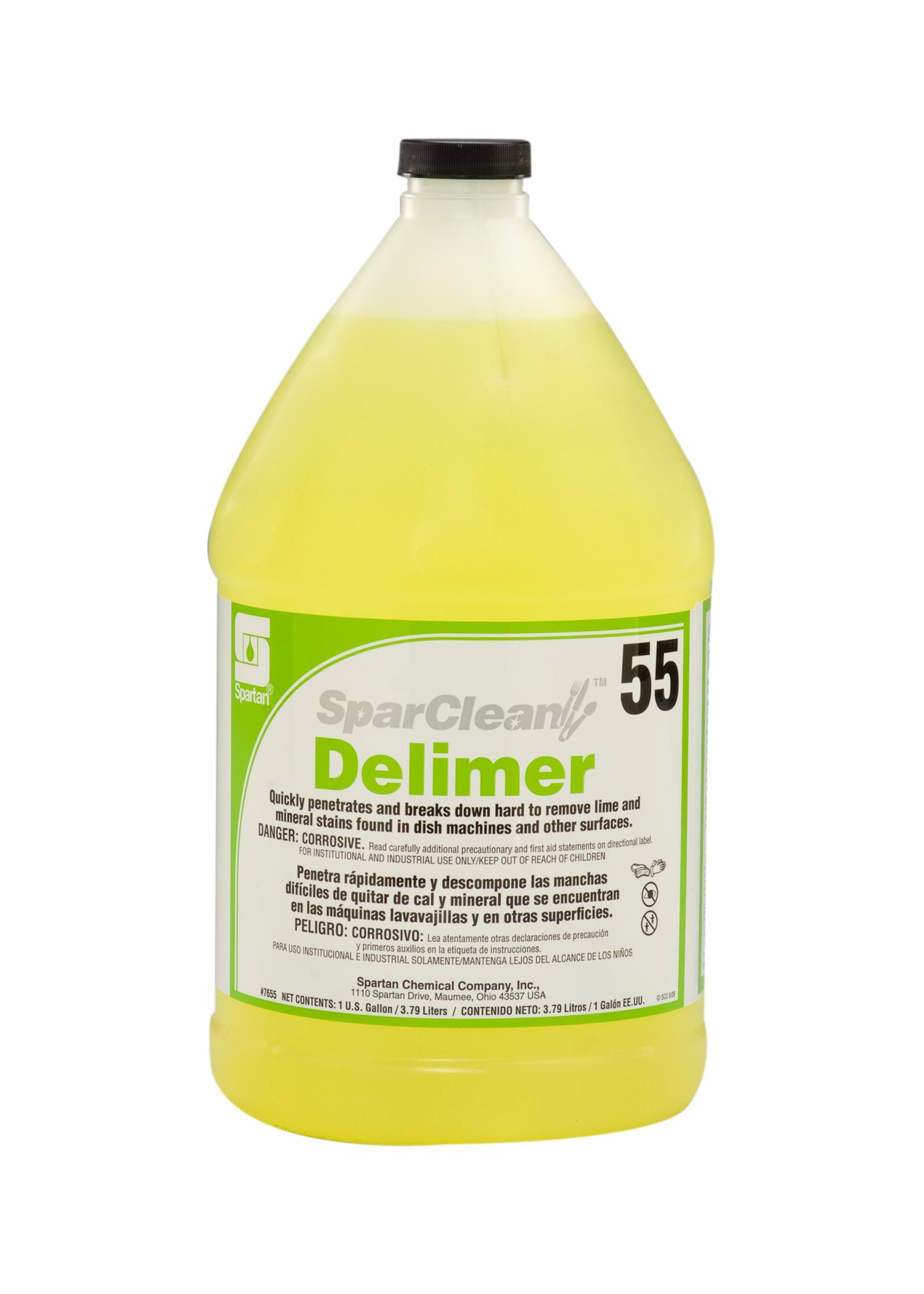 SparClean® Delimer 55 Unscented Delimer & Descaler 1 GAL Dishmachine Acidic 4/Case