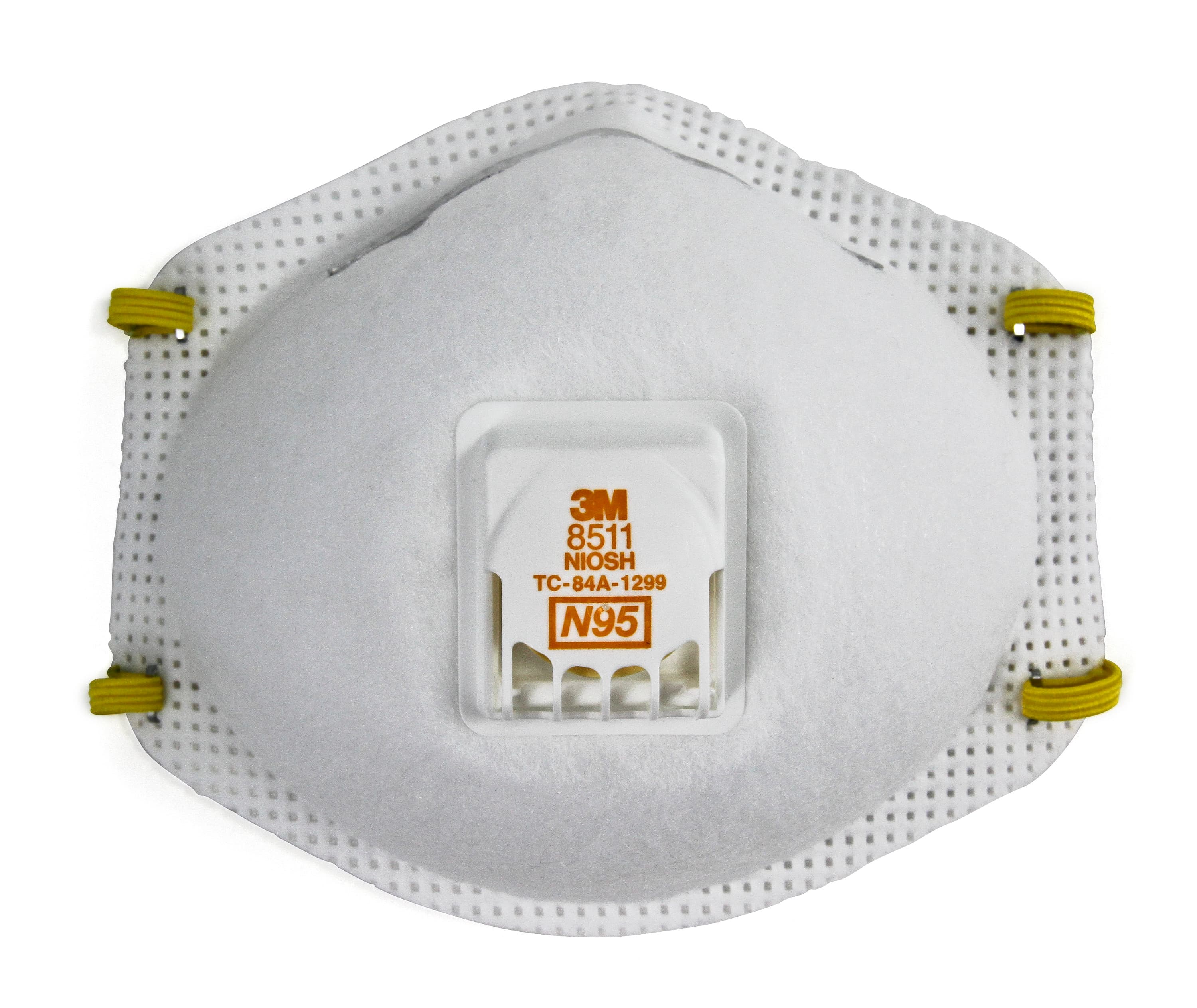 3M™ 8511 Respirator White Cool Flow™ Valve 10 Count/Pack 8 Packs/Case