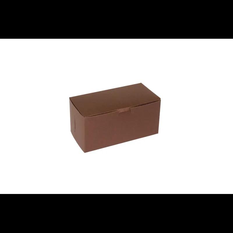 Bakery Box 8X4X4 IN Paperboard Chocolate Corner Lock 1-Piece 200/Case