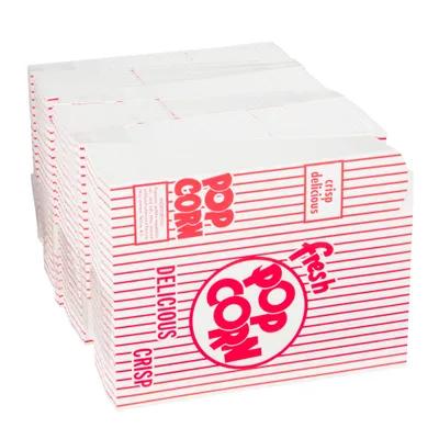 Dixie® Popcorn Take-Out Box Base 2.563X6.5X9.675 IN Paperboard Red White Rectangle 250/Case