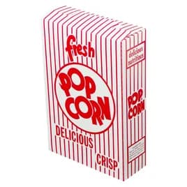 Popcorn Take-Out Box Base 2.125X5.625X8.5 IN Paperboard Red White Stock Print Rectangle 500/Case