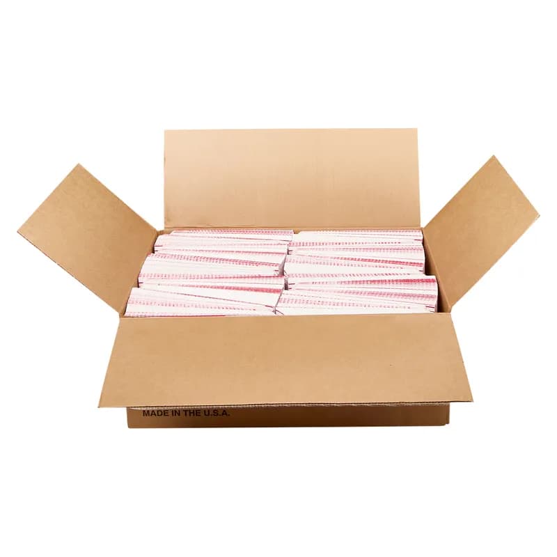 Popcorn Take-Out Box Base 2.125X5.625X8.5 IN Paperboard Red White Stock Print Rectangle 500/Case