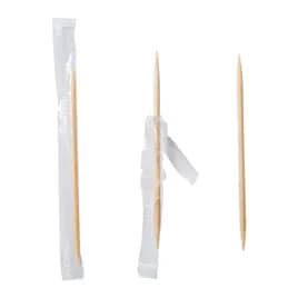 Toothpick Wood Individually Wrapped 1000 Count/Pack 15 Packs/Case 15000 Count/Case