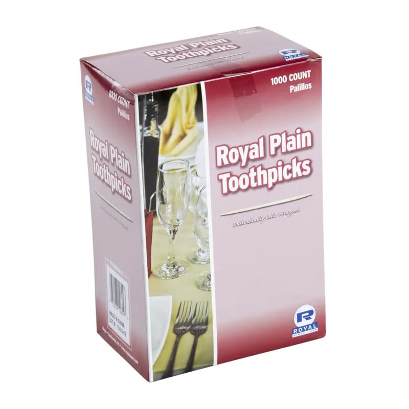 Toothpick Wood Individually Wrapped 1000 Count/Pack 15 Packs/Case 15000 Count/Case