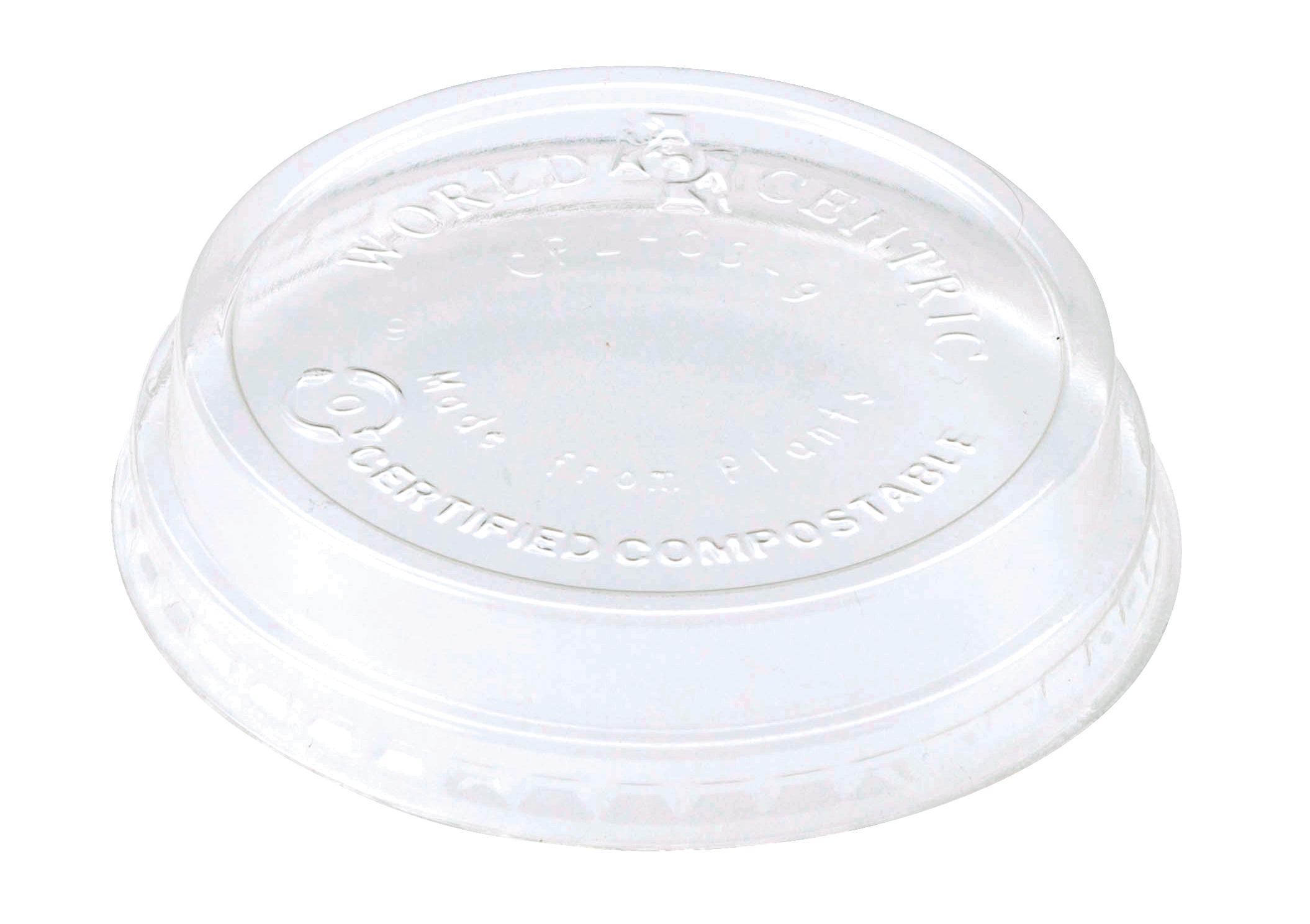 Lid PLA Clear For Cold Portion Cup No Hole 2000/Case