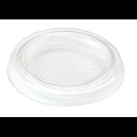 Lid Flat PLA Clear Round For 2-3 OZ Souffle & Portion Cup Freezer Safe 2000/Case