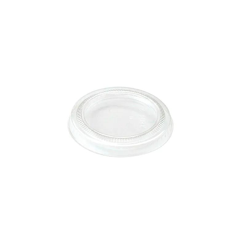 Lid Flat PLA Clear Round For 2-3 OZ Souffle & Portion Cup Freezer Safe 2000/Case