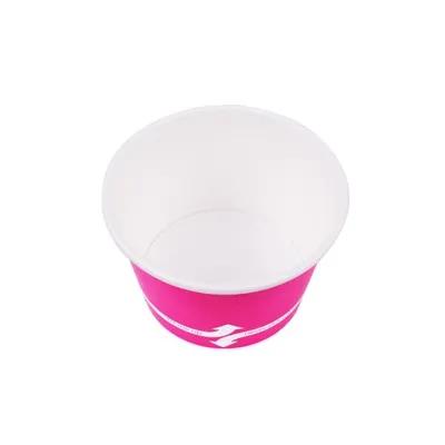 Karat® Food Container Base 8 OZ Double Wall Poly-Coated Paper Pink Round 1000/Case