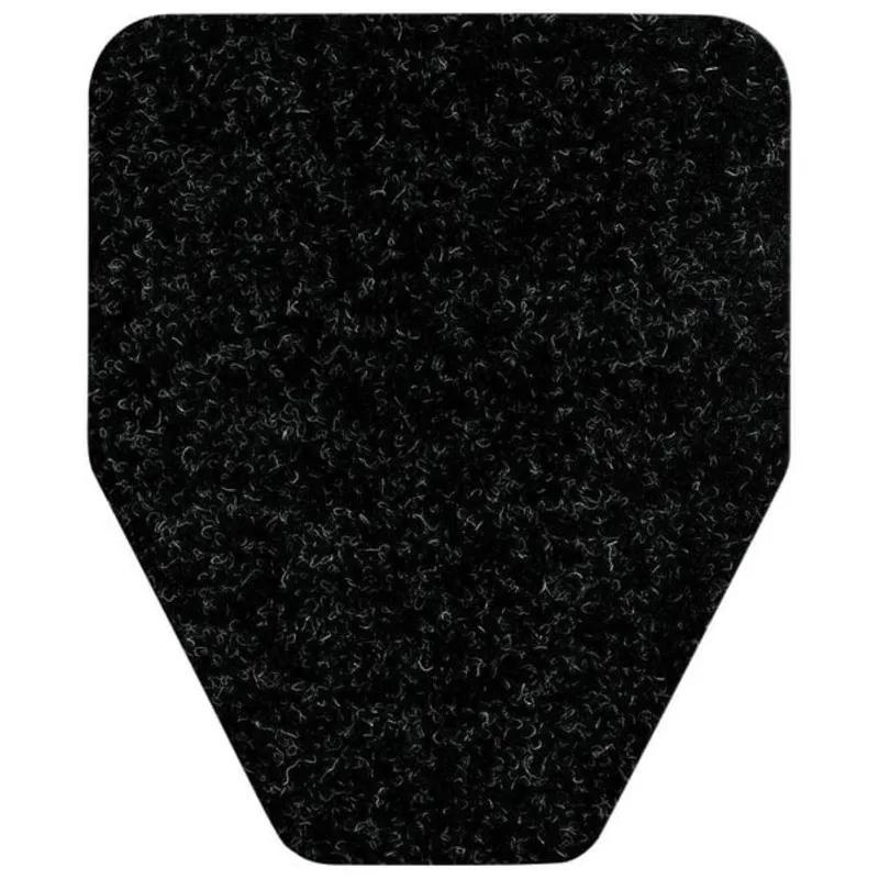 WizKid Urinal Floor Mat 20.5X16.75 IN Black Rubber With Synthetic Rubber Backing Diamond Cut 12/Pack