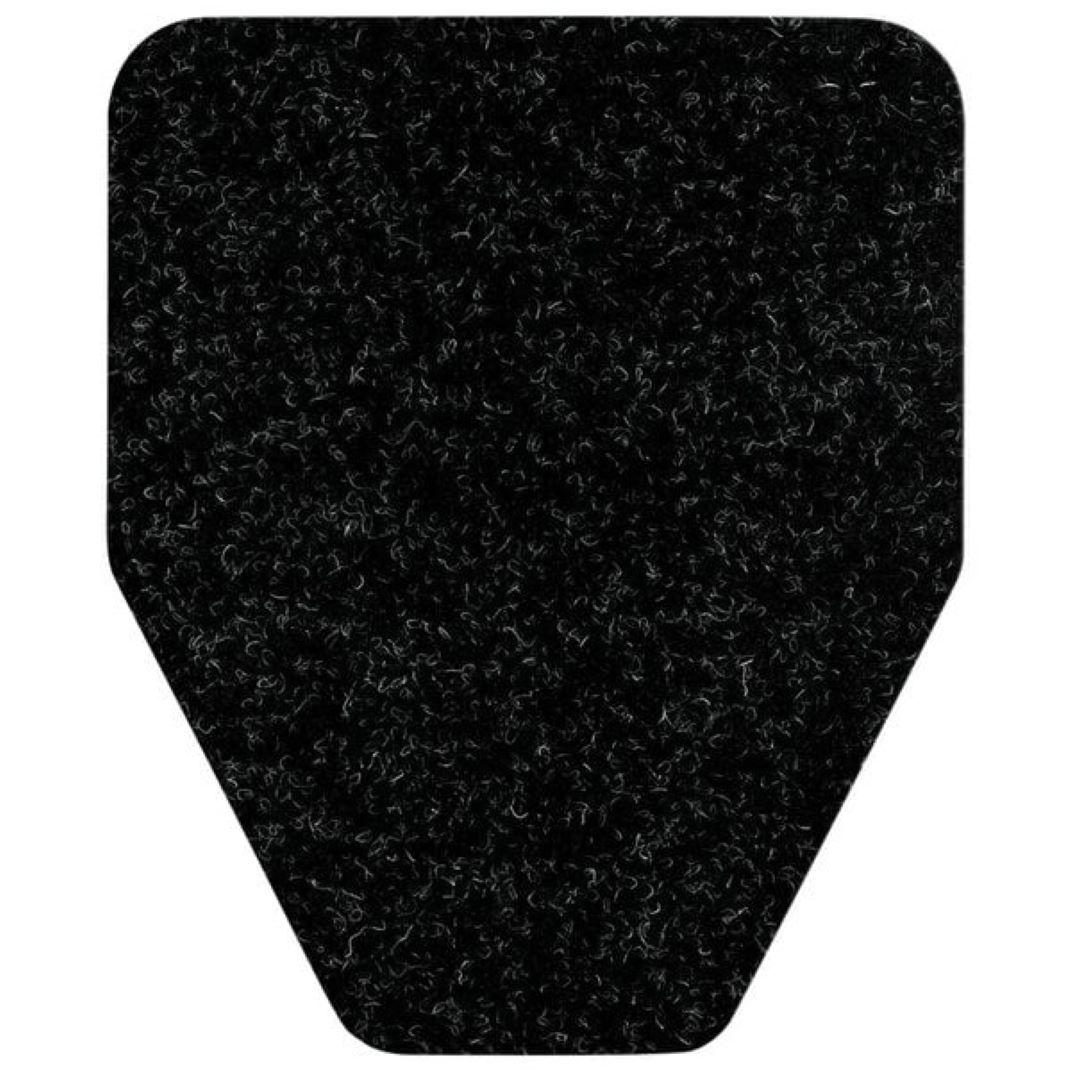 WizKid Urinal Floor Mat 20.5X16.75 IN Black Rubber With Synthetic Rubber Backing Diamond Cut 12/Pack
