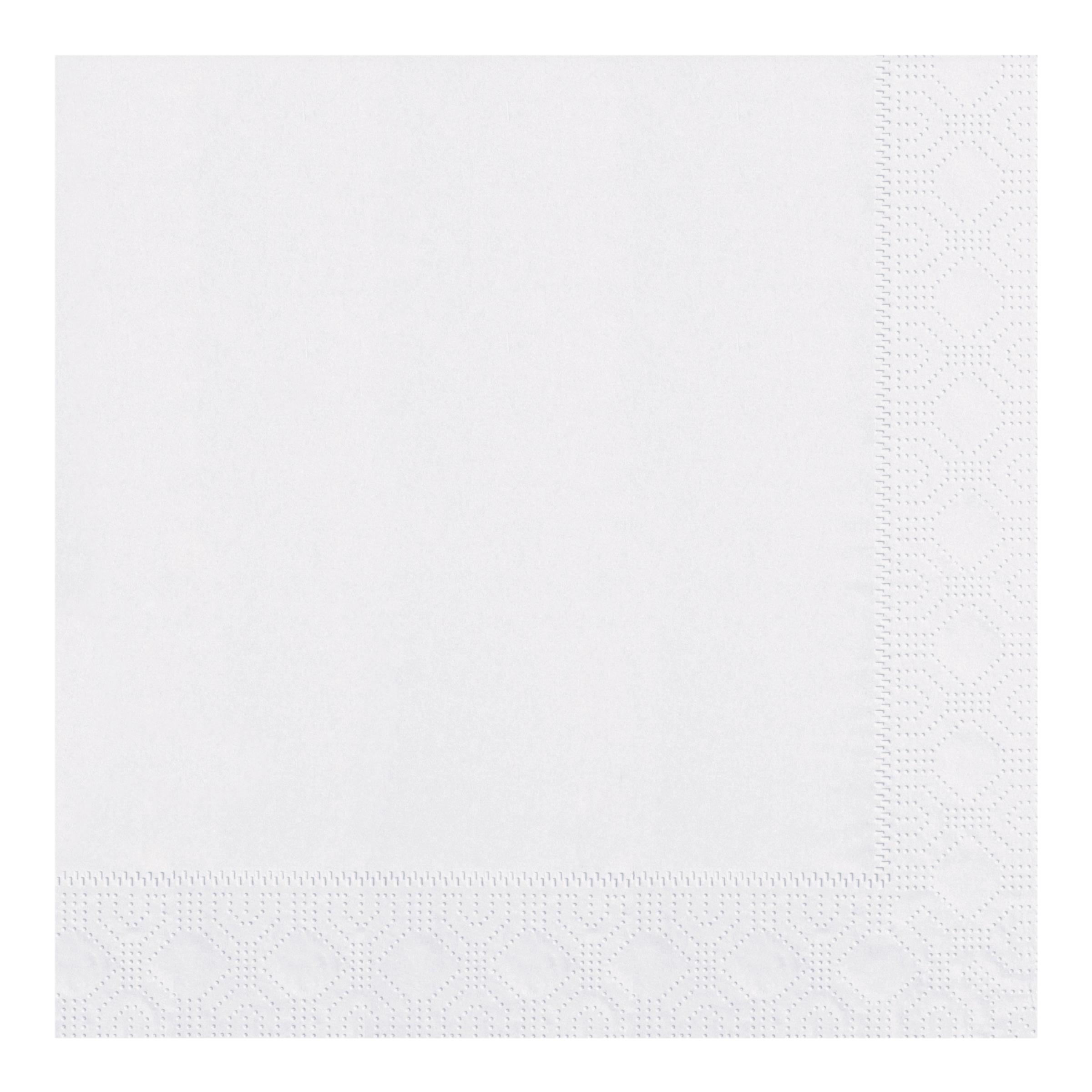 Dinner Napkins 17X17 IN 8.5X8.5 IN White Regal Tissue Paper 3PLY 1/4 Fold Embossed 100 Count/Pack 20 Packs/Case