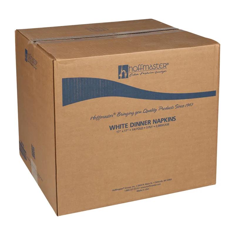 Dinner Napkins 17X17 IN 8.5X8.5 IN White Regal Tissue Paper 3PLY 1/4 Fold Embossed 100 Count/Pack 20 Packs/Case