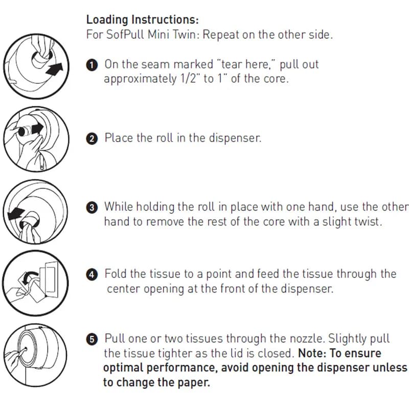 Sofpull® Toilet Paper Dispenser 7X8.75X9 IN PC Smoke Gray Centerpull Mini Single 1/Each