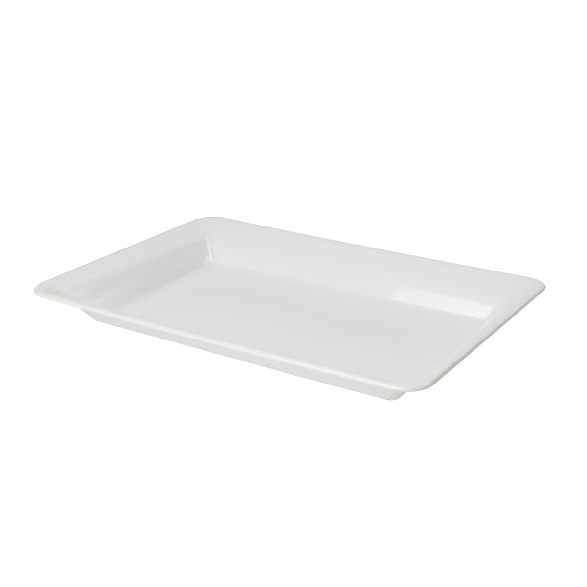 Serving Tray 14X10 IN PS White Rectangle 25/Case