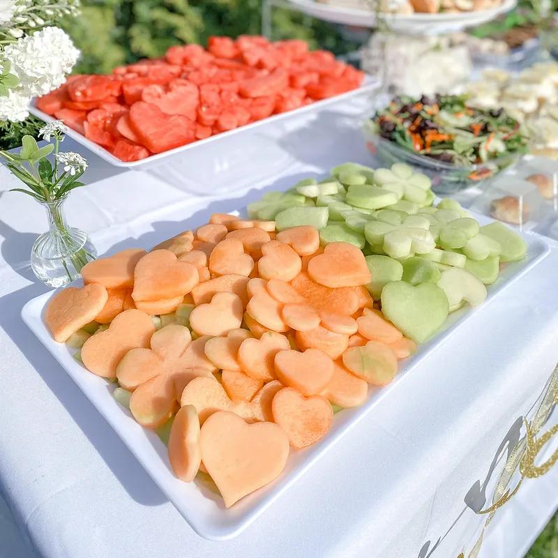 Serving Tray 14X10 IN PS White Rectangle 25/Case