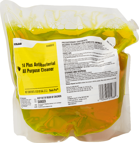 FaciliPro Citrus Scent All Purpose Cleaner One-Step Disinfectant 2 L Multi Surface Concentrate Quat Antibacterial 2/Case