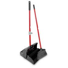 Dust Pan & Broom Lobby Broom 36X12 IN Black Red With Closed Lid 1/Each