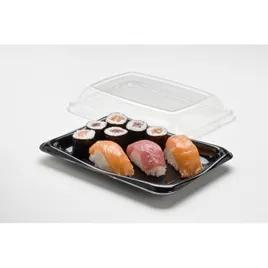 Take-Out Container Base 7.84X5.67X0.78 IN PET Black Rectangle Freezer Safe 300/Case