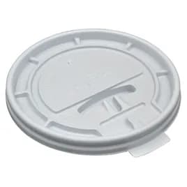 Lid Flat PS White For 10-24 OZ Hot Cup With Hole Lock Tab Tear Tab 1000/Case