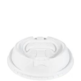 Dart® Optima® Lid Dome 3.66X0.97 IN PS White For 10-24 OZ Cup Reclosable Tab Sip Through 100 Count/Pack 10 Packs/Case