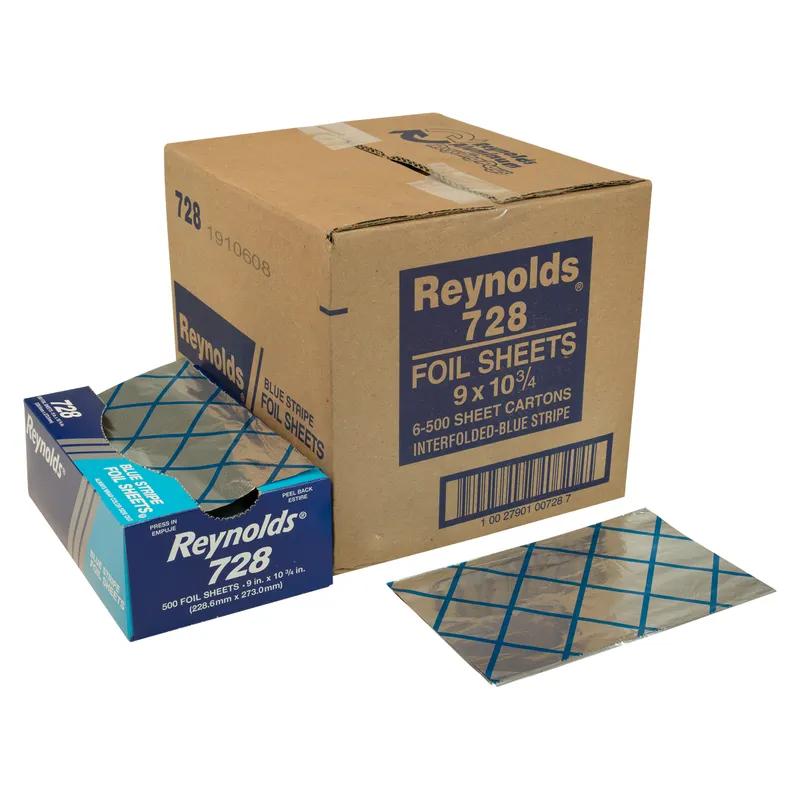 Foil Sheets 9X10.75 IN Aluminum Silver Blue Stripe 3000/Case