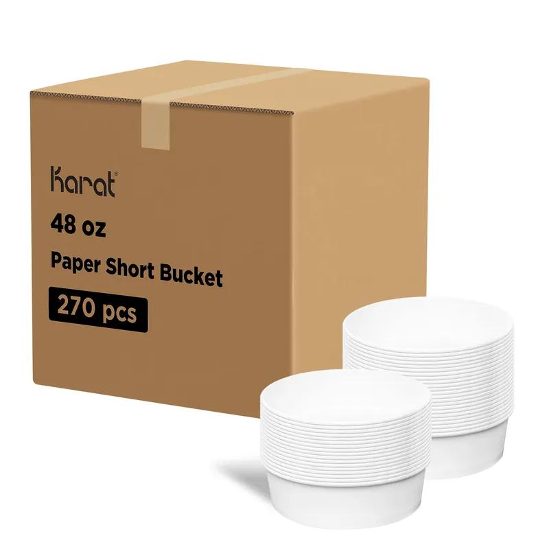 Bucket & Tub 48 OZ White Short 270/Case