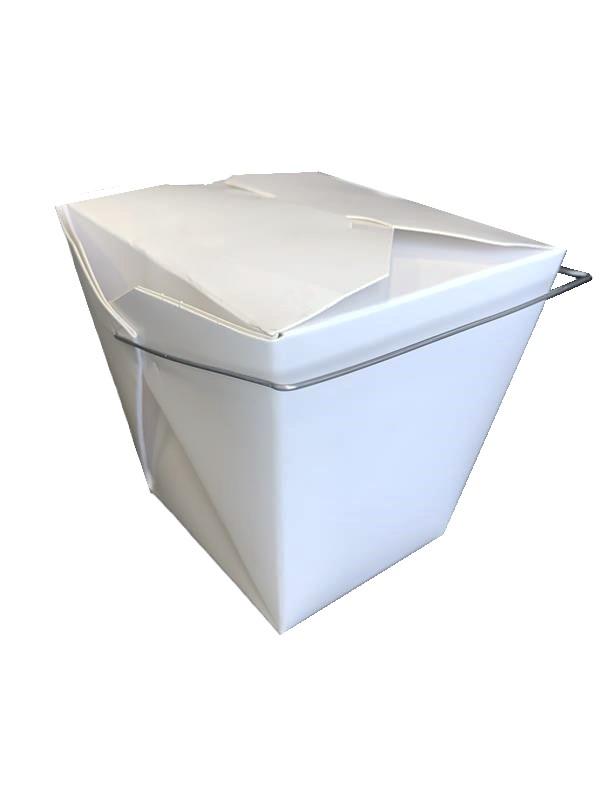 Food Pail 16 OZ Paper White Wire Handle 500/Case