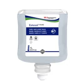 Estesol® PURE Hand, Hair & Body Wash Liquid 1 L Unscented Perfume-Free Clear Hypoallergenic 6/Case