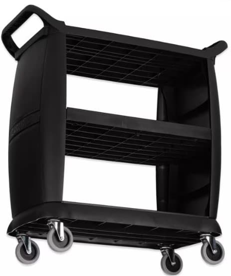 Carlisle Foodservice Products® Utility Cart 18X36.25X38 IN Black PP 1/Each