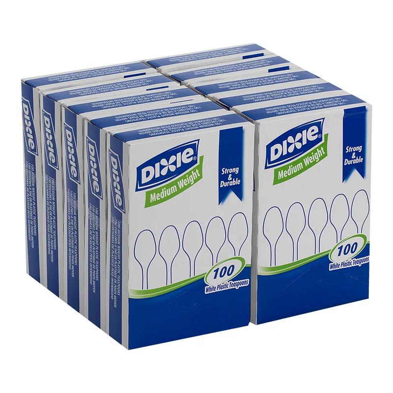 Dixie® Grab-N-Go® Teaspoon PS White Medium Weight 1000/Case