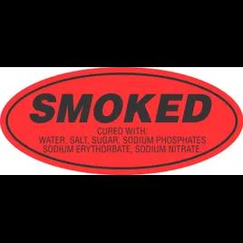 Smoked Label Red Oval Ingredients 1/Roll