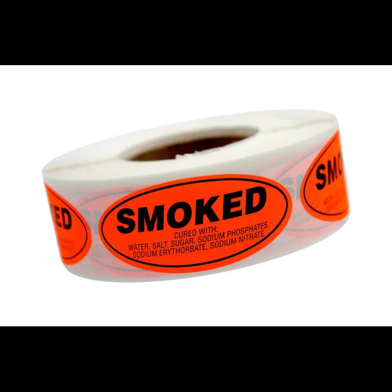 Smoked Label Red Oval Ingredients 1/Roll
