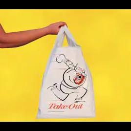 Heritage Take-Out Bag 12X22 IN Plastic 0.7MIL White T-Sack 500/Case