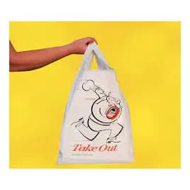 Heritage Take-Out Bag 12X22 IN Plastic 0.7MIL White T-Sack 500/Case