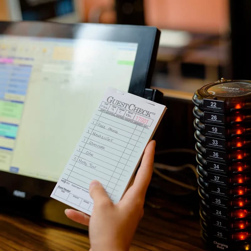 Guest Check 3.5X6.75 IN Cardboard Green 1-Part Medium Single Copy Paper 50 Sheets/Pack 50 Packs/Case 2500 Count/Case