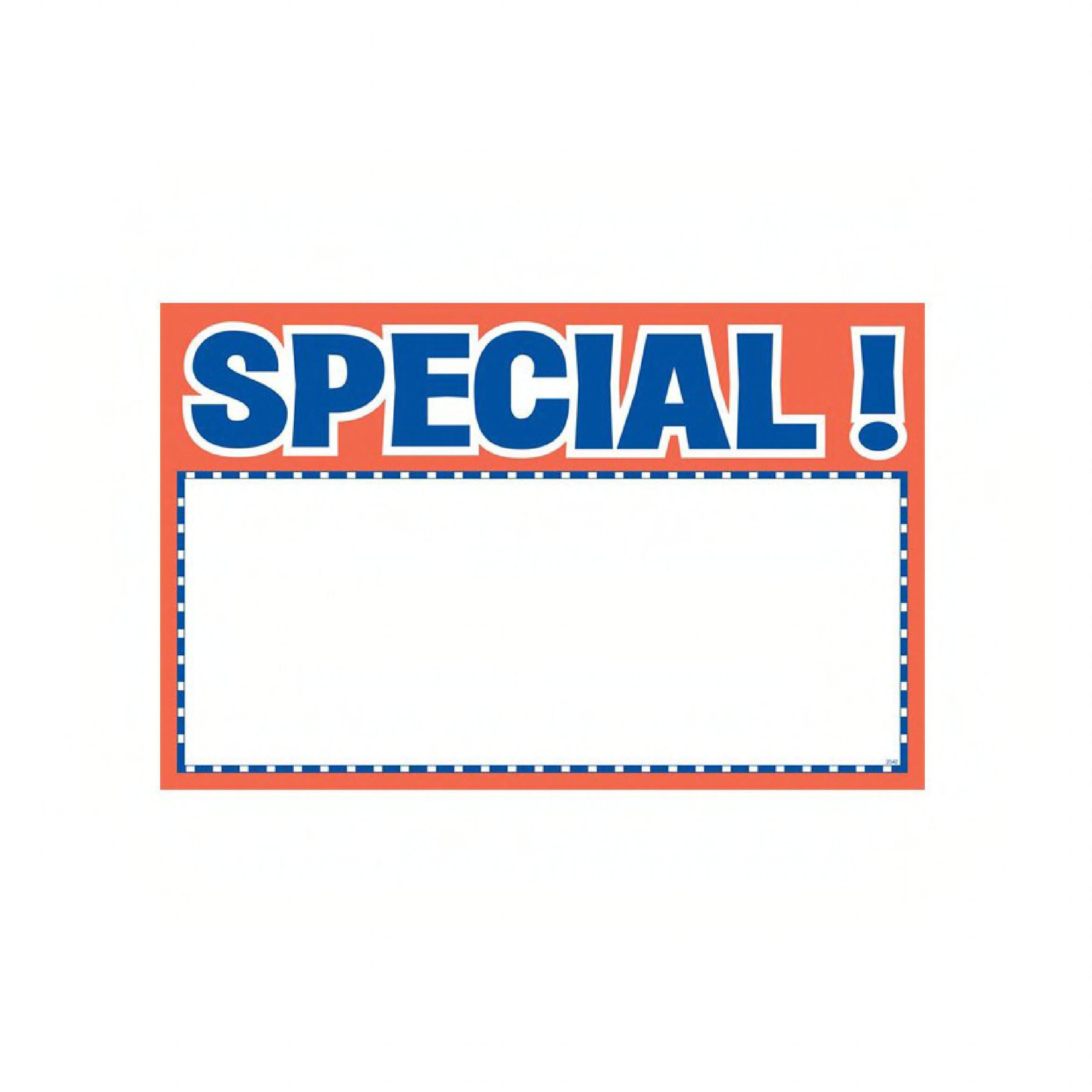 Special Sign Card 7X11 IN Red Cardstock Matte Finish 100/Pack